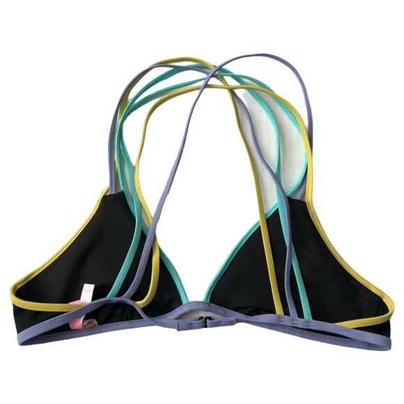 Victorias Secret Women Bikini Swim Top Medium Crossback Strappy Triangle Bikini - Picture 2 of 8